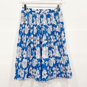 Banana Republic Printed Pleated Cool Combo Size S Petite Blue